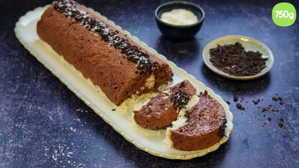 Bûche glacée au chocolat et coco