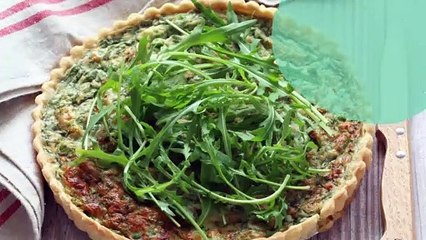 Quiche roquette et petits pois