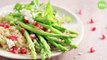 Salade de quinoa aux asperges et graines de grenade