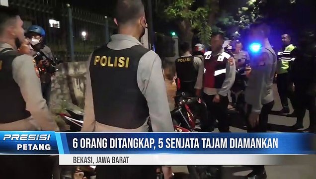 Aksi tawuran di Jalan I Gusti Ngurah Rai, Sebanyak 6 orang, dan 5 senjata tajam diamankan pihak kepolisian