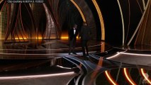 uncensored moment Will Smith smacks Chris Rock on stage at the Oscars,