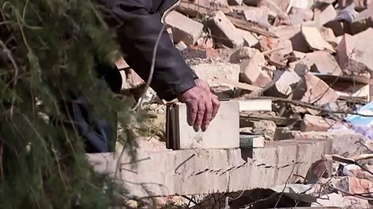 Village on outskirts of Kyiv flattened by Russian airstrike