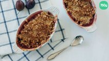 Crumble aux prunes rouges