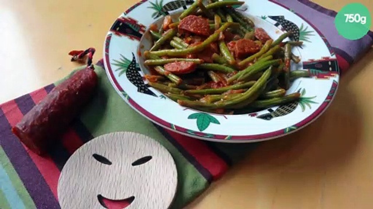 Poêlée de haricots verts au chorizo