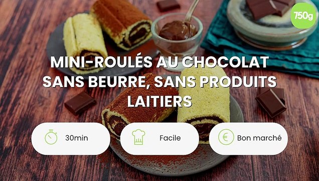 Mini-roulés au chocolat sans beurre, sans produits laitiers
