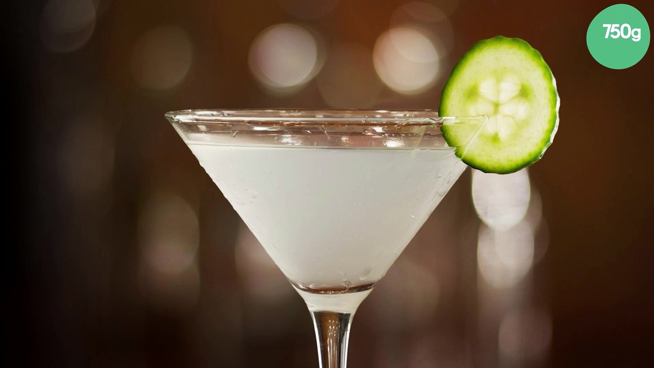 Cocktail Vert Soleil au Gin, menthe concombre et citron