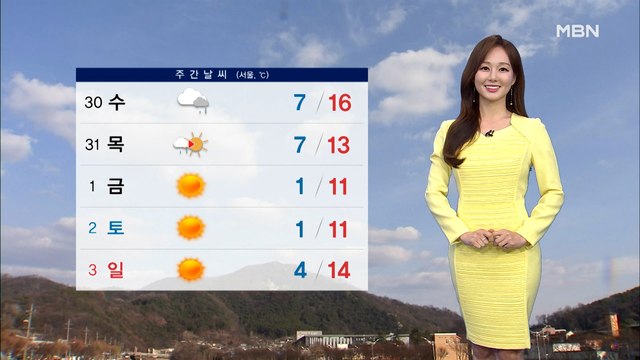 [종합뉴스 날씨]쾌청한 봄하늘 아래 큰 일교차 주의…모레 전국 비