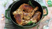 Cuisses de poulet aux herbes aromatiques et vinaigre de cidre