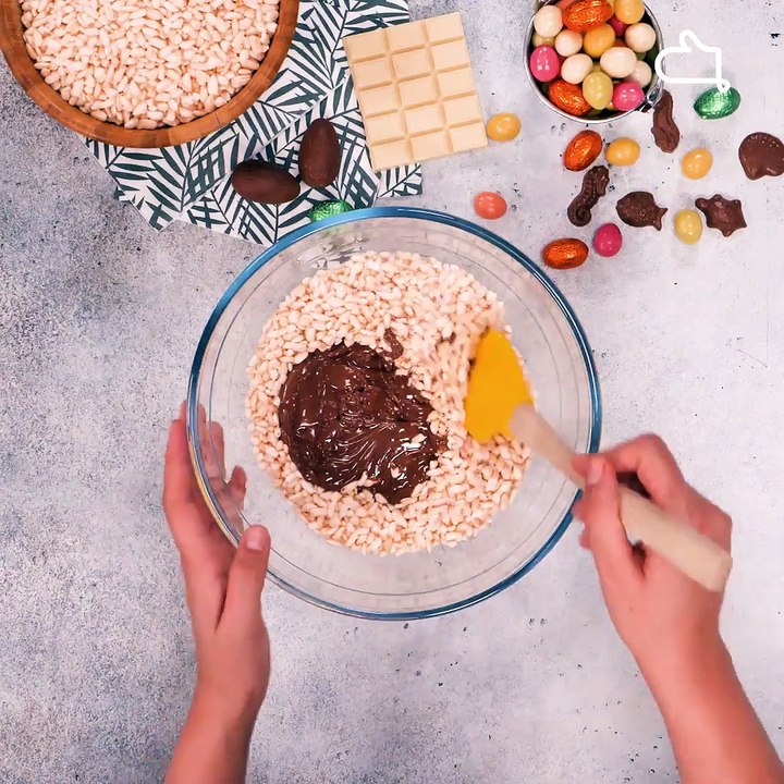 Nids de Pâques façon "rose des sables"