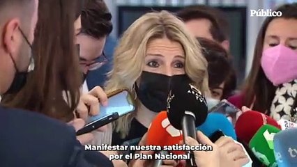 Vídeo|| Yolanda Díaz, muy "satisfecha" con las medidas anticrisis y pide el apoyo mayoritario del Congreso