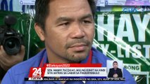 Sen. Pacquiao, sinabing wala siyang ibang VP kundi si Rep. Atienza sa gitna ng pinalulutang na tambalang Manny Pacquiao-Sara Duterte | 24 Oras