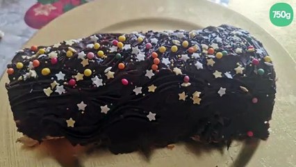 Bûche au chocolat à la crème au beurre