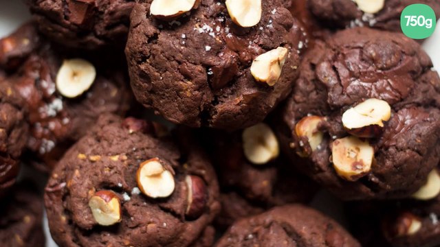 Cookies chocolat-noisette sans beurre (à la courgette)