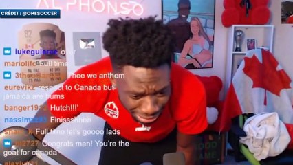 Alphonso Davies en pleurs après la qualification historique du Canada