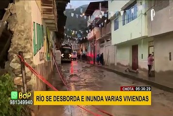 Chota: cinco escuelas y más de 10 viviendas afectadas por desborde de río