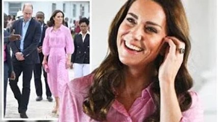 Kate éblouit dans une superbe robe rose aux côtés de William à Abaco le dernier jour de la tournée r