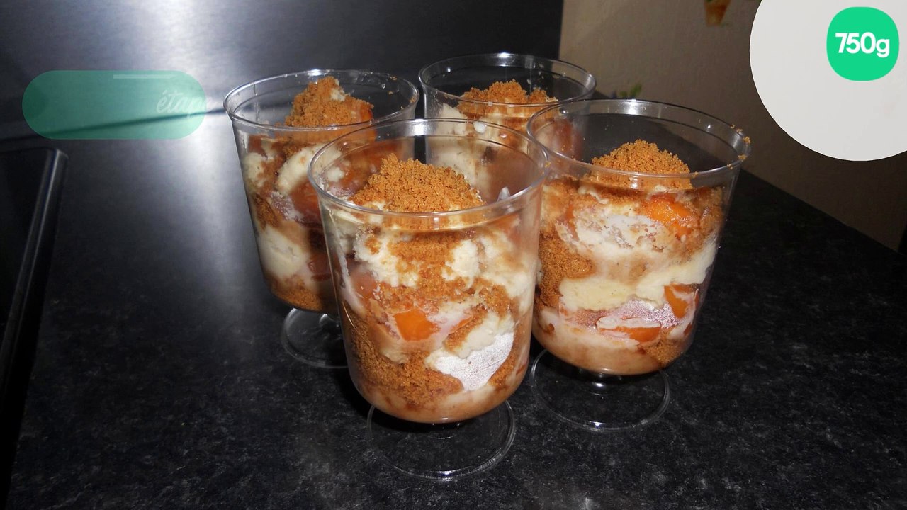 Verrine abricot-marscarpone à la vanille-spéculoos