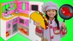 Emma Pretend Play w Cute Pink Kitchen Restaurant Toy Cooking Food Kids Playset
