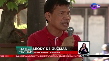De Guzman, nangako ng pabahay sa mga walang disente at ligtas na tahanan sakaling manalong pangulo | SONA