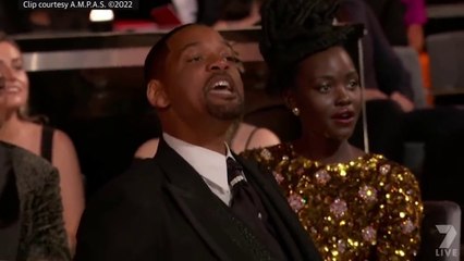 Uncensored moment Will Smith smacks Chris Rock on stage at the Oscars, drops F-bomb
