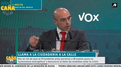 Jorge Buxadé asegura que no se plantean un huelga general y pide que sigan las protestas 'porque es lo único que hace reaccionar al Gobierno'