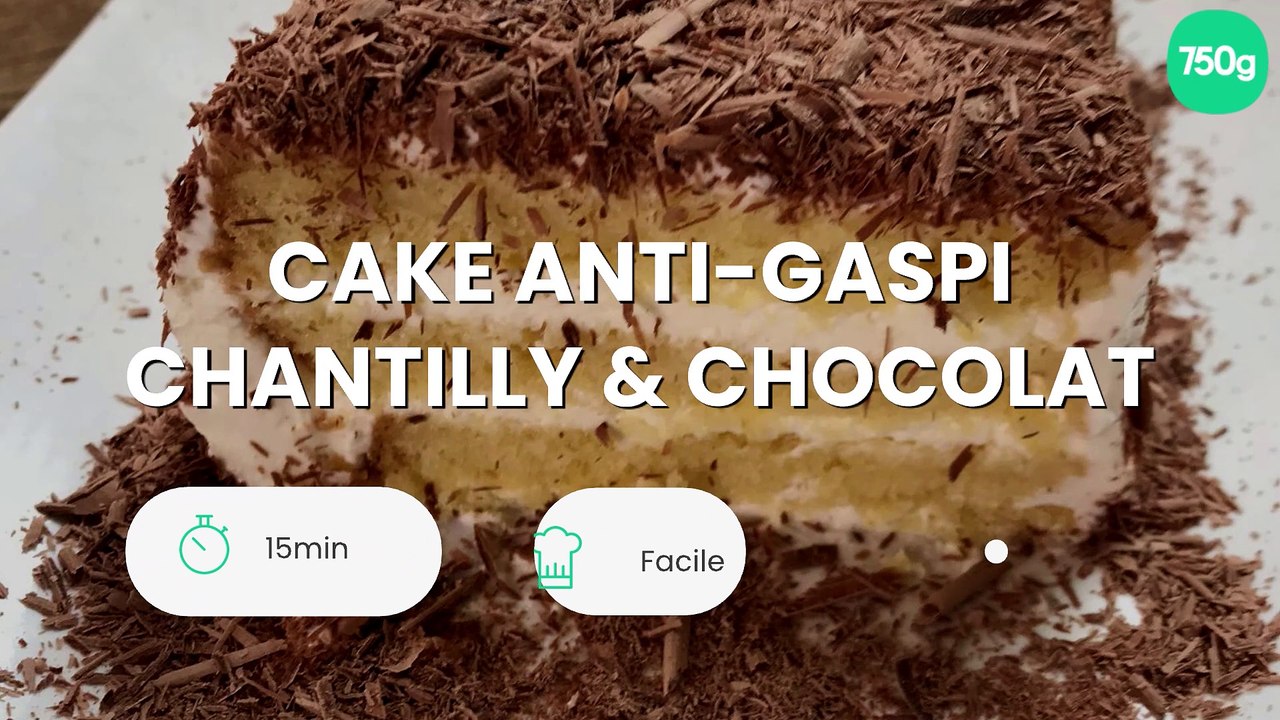 Cake anti-gaspi chantilly & chocolat
