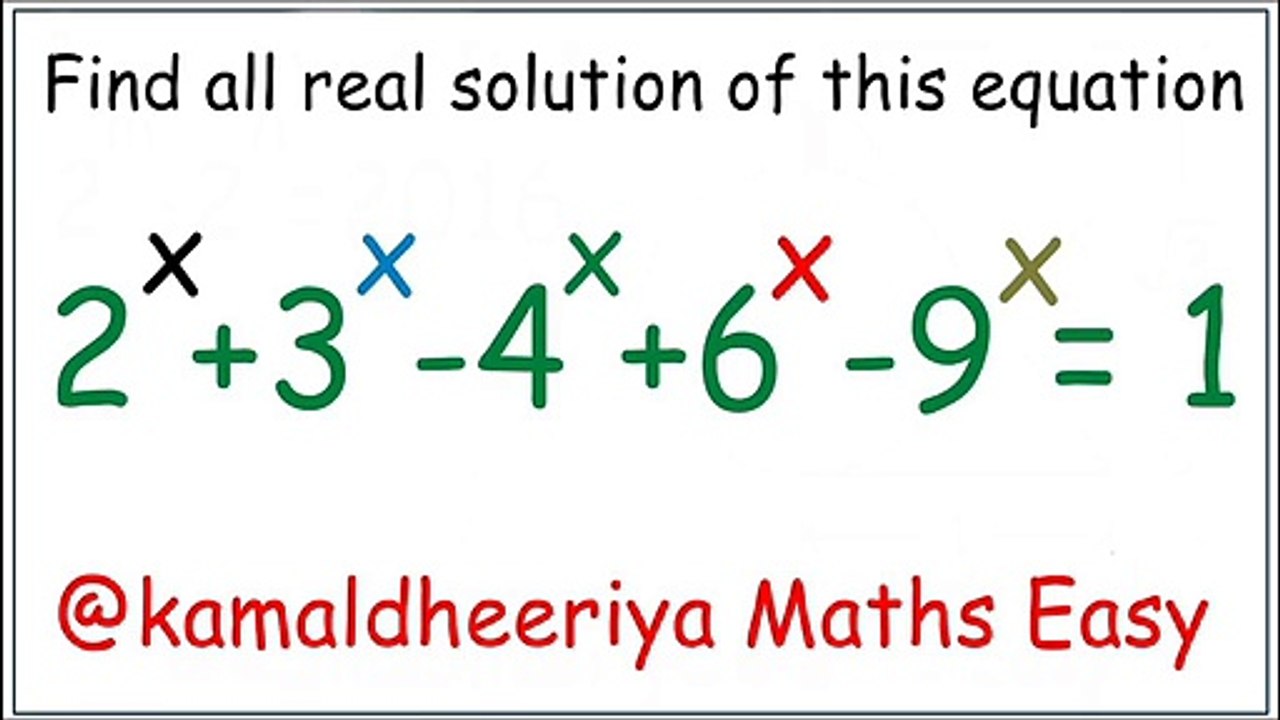Can u Solve this equation ? For Maths Olympiad | Step by Step Tutorial | @Kamaldheeriya Maths easy