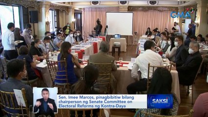 Sen. Imee Marcos, pinagbibitiw bilang chairperson ng Senate Committee on Electoral Reforms ng Kontra-Daya | Saksi