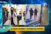 Ate: delincuentes arrastran a dos mujeres para robarles celular