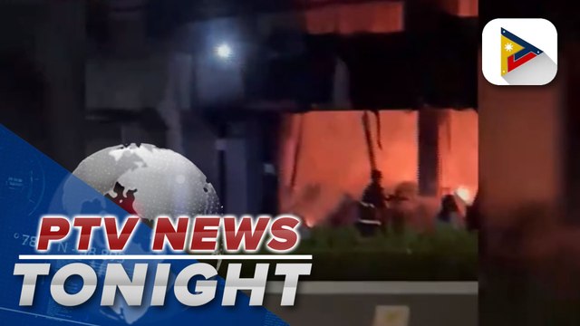 Video shows fire that broke out at pizza store in Visayas Avenue, QC