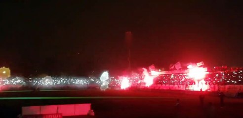 إحتفالات جماهير المغرب التطواني بمئوية تأسيس النادي بملعب سانية الرمل