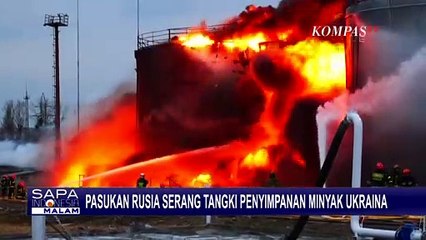 Dua Tangki Penyimpanan Minyak di Lviv Terbakar Usai Diserang Roket Rusia!