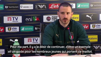 Italie - Bonucci a "le désir de continuer"