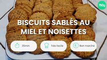 Biscuits sablés au miel et noisettes