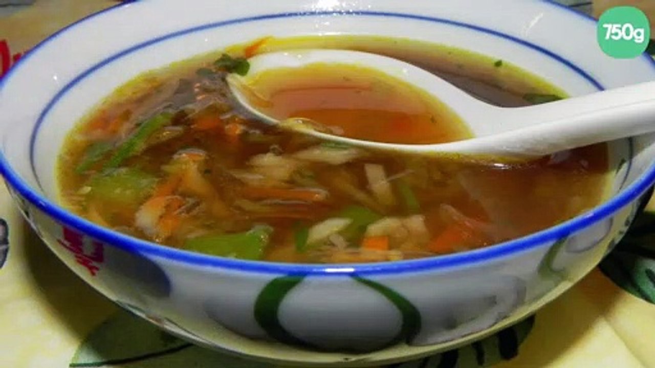 Bouillon asiatique aux légumes croquants