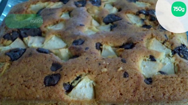 Gâteau poire-chocolat et amandes