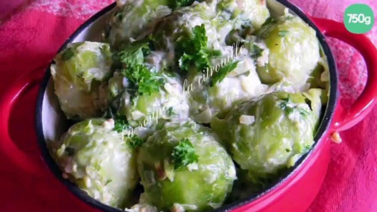 Choux de Bruxelles crème de moutarde à l'ancienne