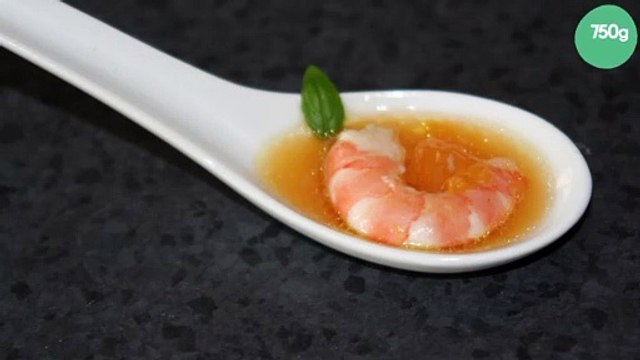 Crevettes marinées à l'orange et au gingembre
