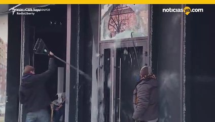 Download Video: Ucrania: Los residentes en Kiev soportan más bombardeos rusos