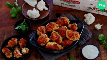 Fleurettes de chou-fleur panées façon nuggets