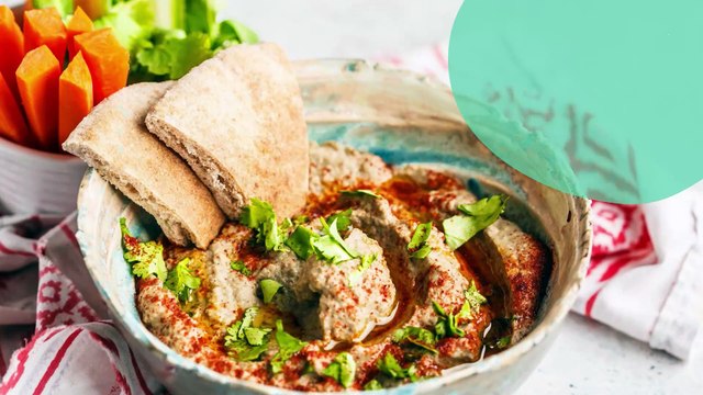 Caviar d'aubergines et pain pitta