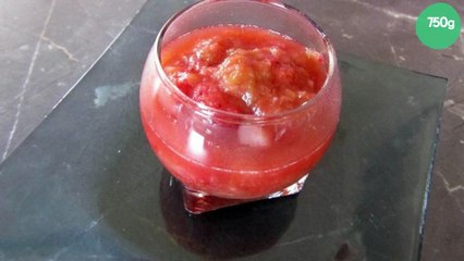 Compotée fraises rhubarbe