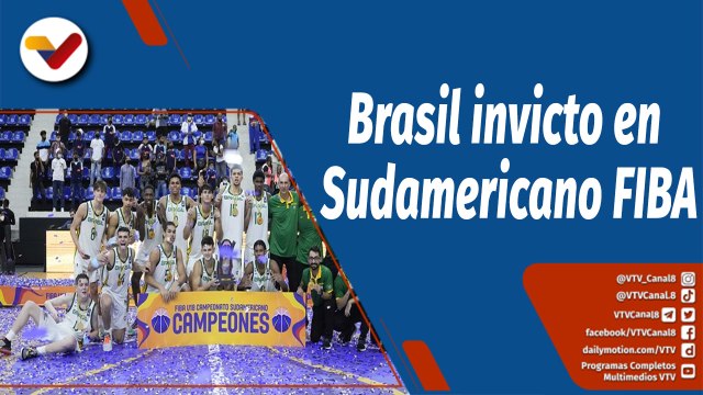 Deportes VTV | Brasil se proclamó campeón invicto del Sudamericano FIBA U18