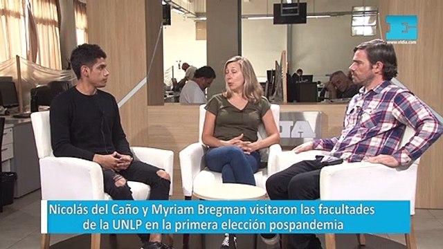 Nicolás del Caño y Myriam Bregman visitaron las facultades de la UNLP en la primera elección pospandemia
