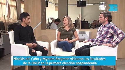Nicolás del Caño y Myriam Bregman visitaron las facultades de la UNLP en la primera elección pospandemia