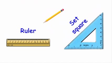 How to draw a rectangle Using ruler and set square (Step by Step) - Easy steps