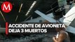 En Morelos, avioneta se estrella contra un Aurrera; hay al menos tres muertos