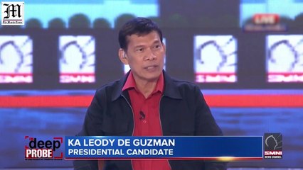 The Deep Probe with Leody De Guzman: Why are you running as the president of the Philippines?