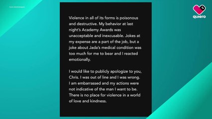 La Academia condena la bofetada de Will Smith a Chris Rock y este se disculpa a través de redes sociales