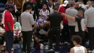 LeBron James gives Lakers fans a massive injury scare with ankle tweak